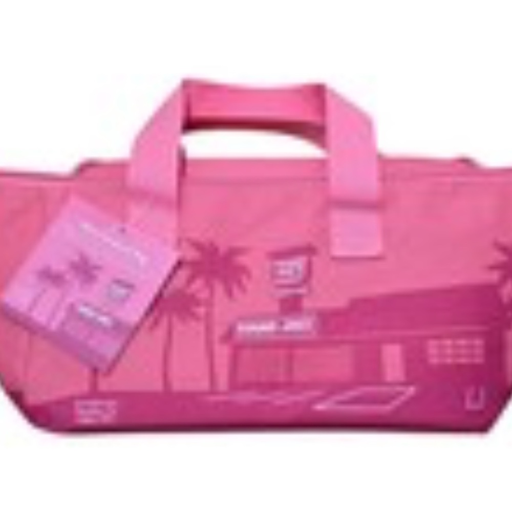 TRADER JOE'S MINI INSULATED PINK TOTE LUNCH COOLER BAG NWT - Picture 4 of 9